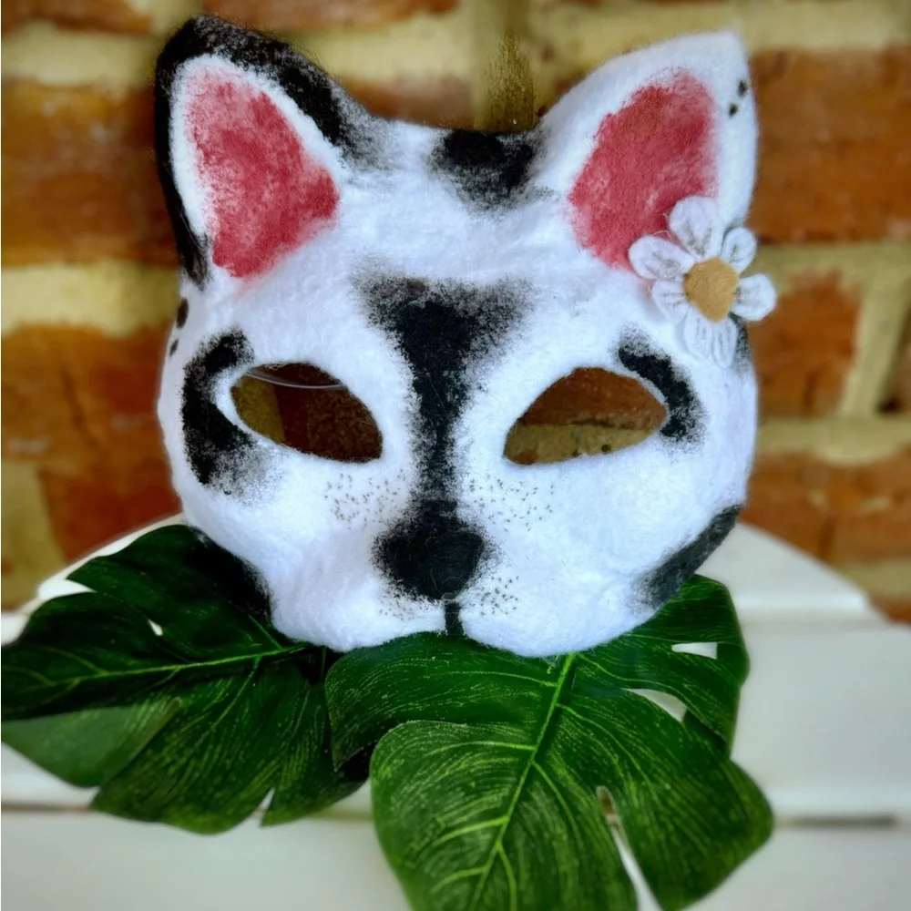Handmade CAT MASK felted and painted